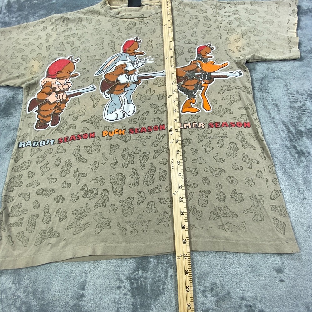 Vintage 90s Looney Tunes T Shirt Size XL Single Stitch 1994 Daffy Elmer Buggs - Picture 9 of 16